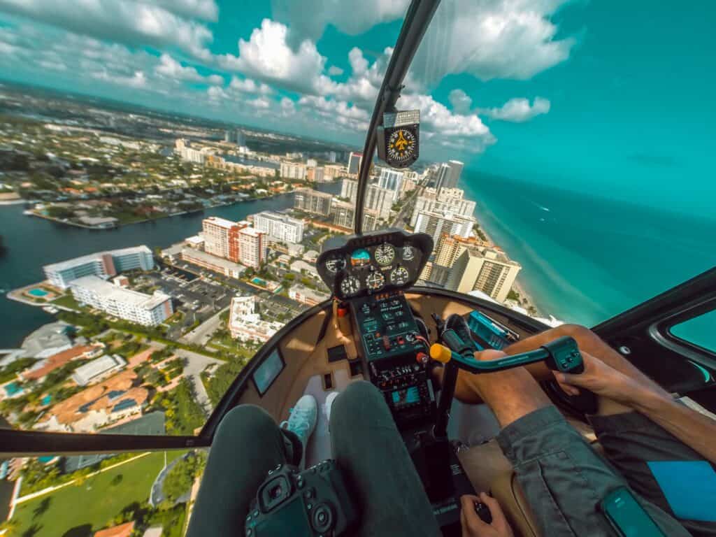 vlucht over miami