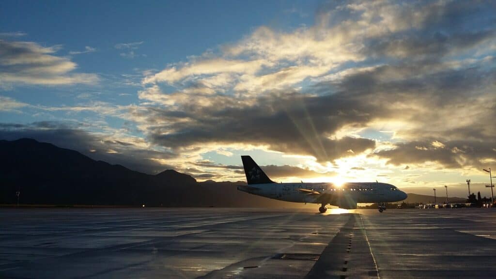 avion en stationnement