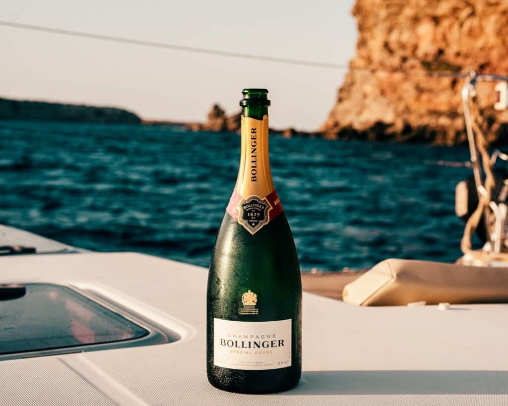 champagne on a beach