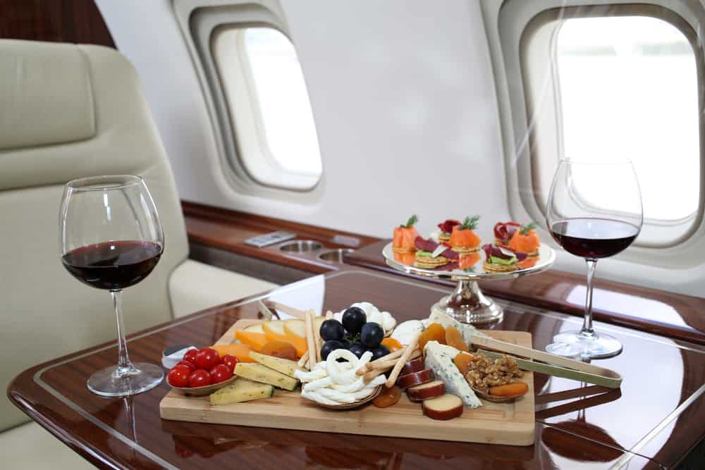 Private jet catering