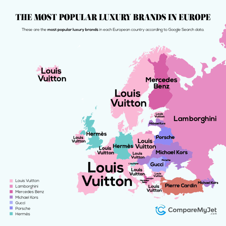Most Popular Luxury Brands Around The World 2023 [Mapped]